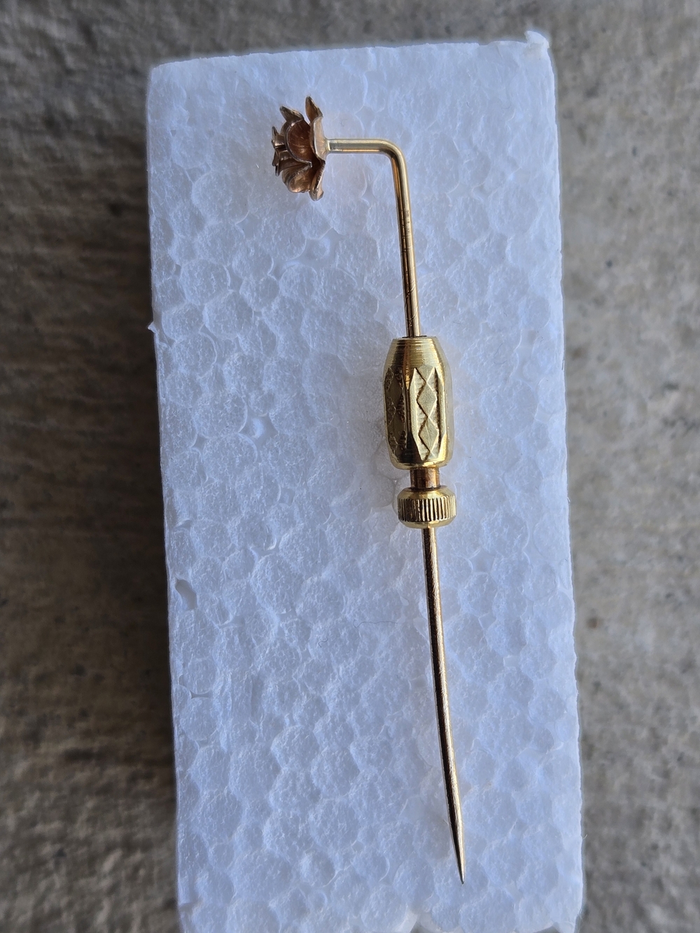 Vintage Krementz 14k Gold Overlay stick Pin Brooch